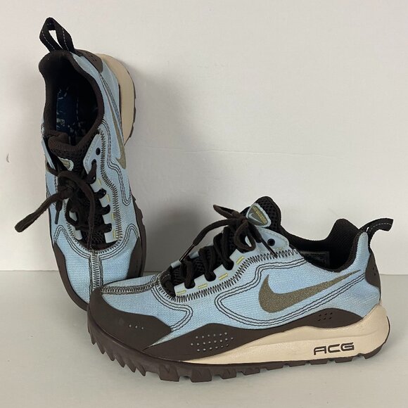 Nike ACG Shoes - Nike ACG Wildedge Trail Hiking Shoes Sneakers Womens 7.5 Performance Blue Brown